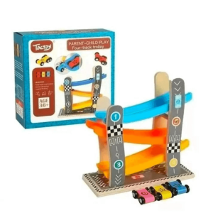 Circuit auto cu 3 piste si 3 masinute - Joc Montessori, 3 ani+ a fost adăugat la favorite!