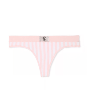 Chiloti tanga din bumbac elastic cu logo Victoria's Secret Pretty Blossom Stripes a fost adăugat la favorite!