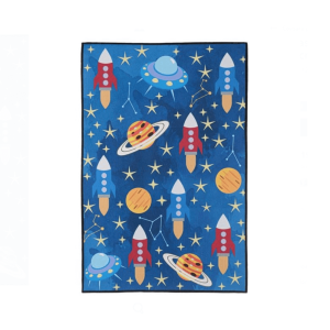 Covor antiderapant pentru copii - Bleu Spatiu, 60x90cm a fost adăugat la favorite!