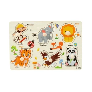 Puzzle Incastru din lemn cu butoni – Animale , 22x15 cm, 3 ani+ a fost adăugat la favorite!