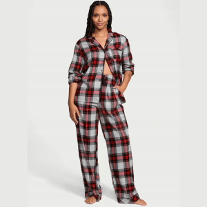 Pijama lunga Victoria's Secret in caruori - Gri/Rosu a fost adăugat la favorite!