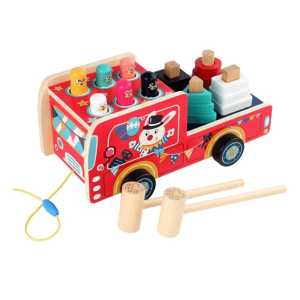 Masinuta din lemn, joc de motricitate  si dexteritate - Joc Montessori, 3ani+ a fost adăugat la favorite!