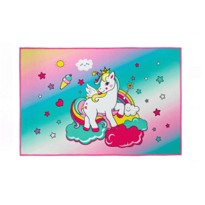 Covor antiderapant pentru copii - Unicorn, 90x60 cm a fost adăugat la favorite!
