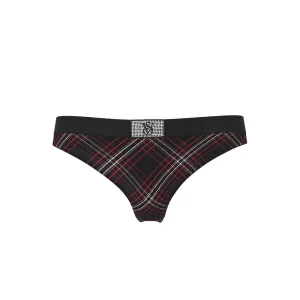 Chiloti Tanga Victoria's Secret din bumbac, cu logo aplicat, in carouri a fost adăugat la favorite!