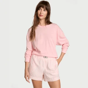 Bluza cu maneca lunga si pantaloni scurti Victorias Secret cu dungi roz a fost adăugat la favorite!