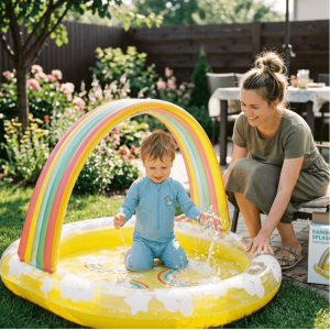 Piscina gonflabila pentru copii Curcubeu 144 x 128 x 84 cm a fost adăugat la favorite!